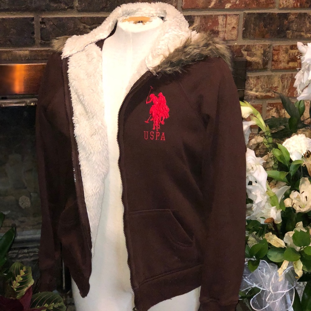 US Polo zip up sweater